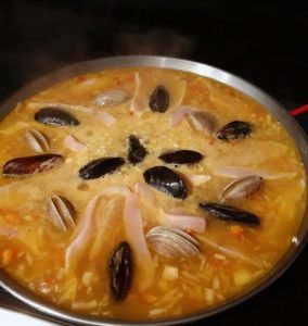 receta de paella mariscos