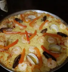 receta de paella mariscos