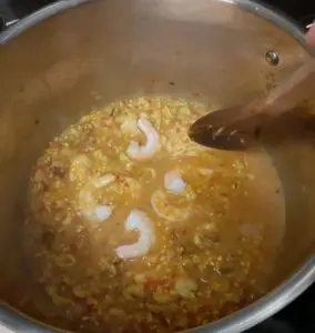 Risotto de langostinos